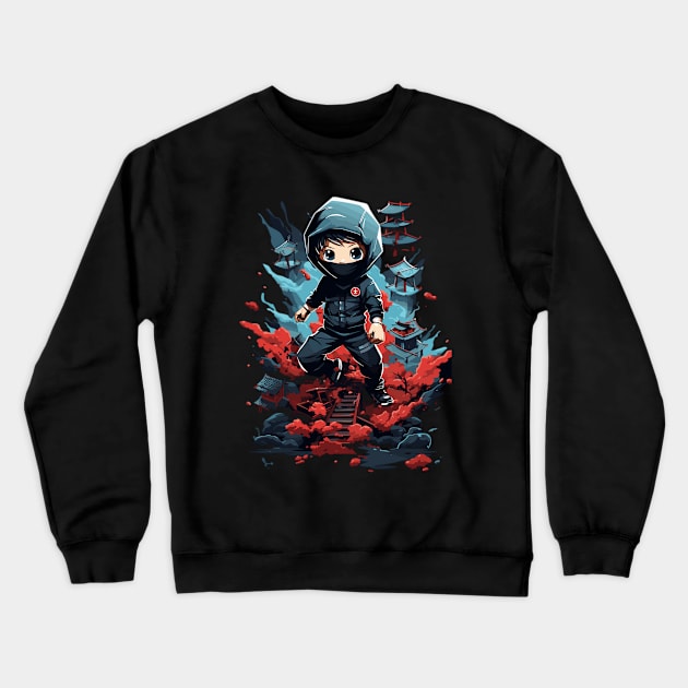 Ninja Black: Rejected Style Conquers Japan City! Crewneck Sweatshirt by YUED